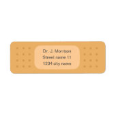 バンドエイドメディカルドクターおもしろい差出人住所ラベル ラベル (正面)