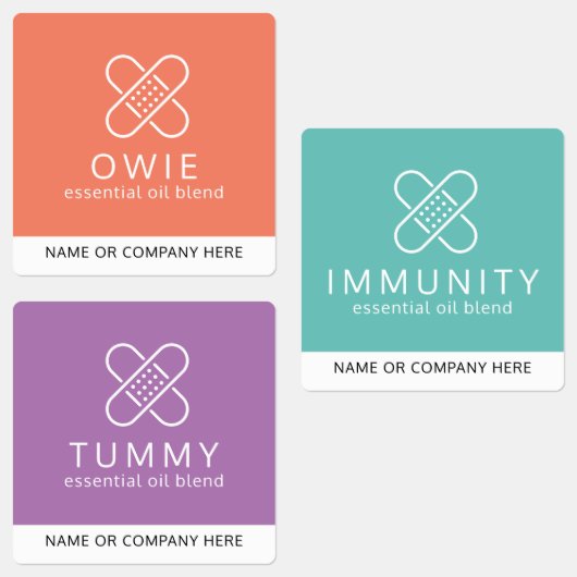 バンドエイドRXエッセンシャル油ローラーボトルラベル ラベル (グループ)