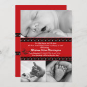 バンドオブスノーフレーク – フォトホリデーカード/誕生アン シーズンカード (正面/裏面)