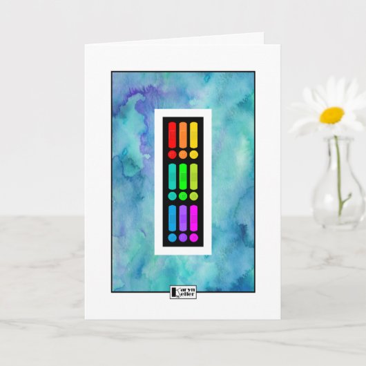 バンドカラフルエイズの水色がウェルカードに カード (小さな植物)