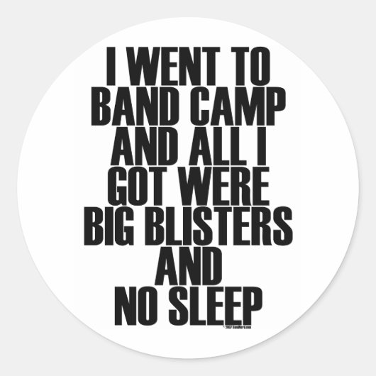 バンドキャンプブリスターズ ラウンドシール (正面)