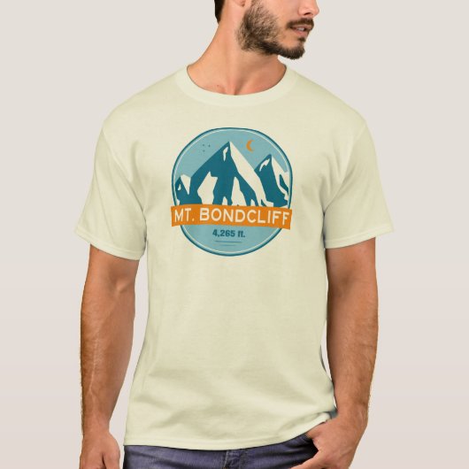 バンドクリフ山 ニューハンプシャー 星 月 Tシャツ (正面)