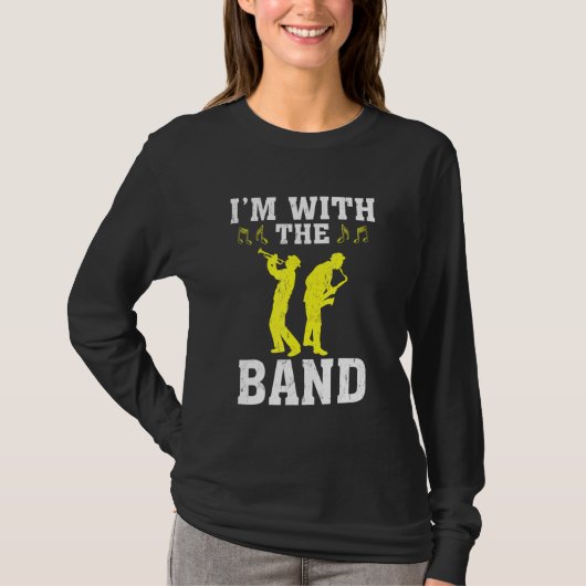 バンドサクソフォン音楽とIm Tシャツ (正面)