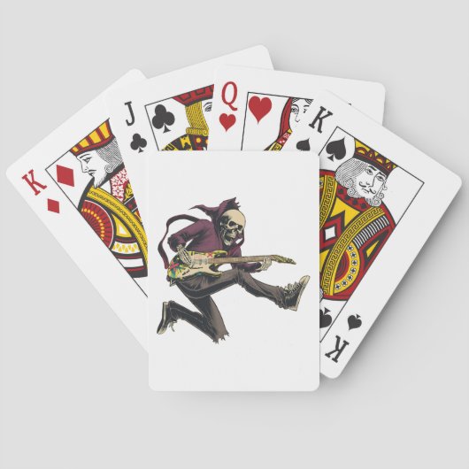 バンドシャツロックアンドロールギターTシャ男性へツ トランプ (裏面)