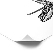 バンドシャツロックアンドロールギターTシャ男性へツ ポスター (コーナー)