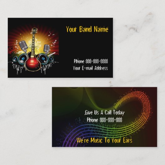 バンドシンガー名刺 名刺 (正面/裏面)