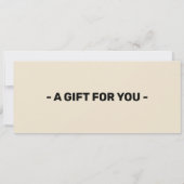 バンドチケット、コンサート・ギフト券 招待状 (裏面)