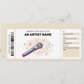 バンドチケット、コンサート・ギフト券 招待状 (正面/裏面)