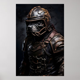 バンドッグドッグサッカー選手ヴィンテージポートレート ポスター