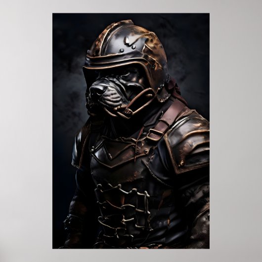 バンドッグドッグサッカー選手ヴィンテージポートレート ポスター (正面)