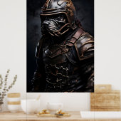 バンドッグドッグサッカー選手ヴィンテージポートレート ポスター (キッチン)