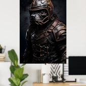 バンドッグドッグサッカー選手ヴィンテージポートレート ポスター (ホームオフィス)