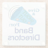 バンドディレクターに声を上げる ガラスコースター (裏面)