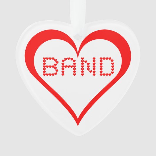 バンドハート オーナメント (正面)