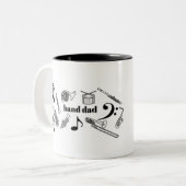 バンドパパ – マグカップ – ブラック&ホワイト (正面左)