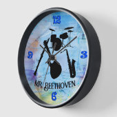バンドパーソナライズされた付き楽譜時計先生ギフト 壁時計 (傾斜)