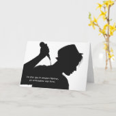 バンドボーカルフロントマンエンターテイナー誕生日カード カード (黄色い花)