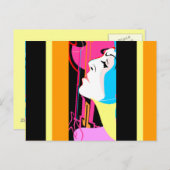 バンドポップ・アートのポストカードのGR8アート抽象芸術メンバ ポストカード (正面/裏面)