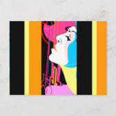 バンドポップ・アートのポストカードのGR8アート抽象芸術メンバ ポストカード (正面)