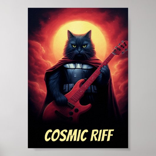 バンドルーパーソナライズされたムポスター | おもしろいSf猫 ポスター (正面)