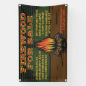 バンドル素朴コード用の薪のパーソナライズ 横断幕 (縦)