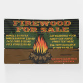 バンドル素朴コード用の薪のパーソナライズ 横断幕 (横)