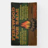 バンドル素朴コード用の薪のパーソナライズ 横断幕 (縦)