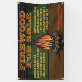 バンドル素朴コード用の薪のパーソナライズ 横断幕 (縦)