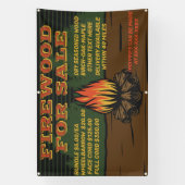 バンドル素朴コード用の薪のパーソナライズ 横断幕 (縦)