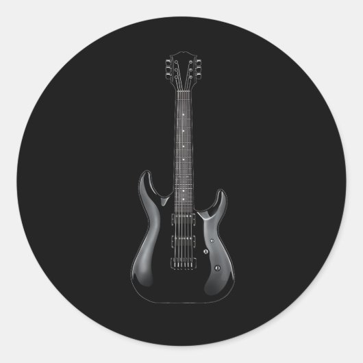 バンドロックアンドロールギターs男性へバンドティー10 ラウンドシール (正面)