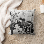 バンドヴィンテージの男の子、音楽、バンド、レトロ、 クッション (ブランケット)