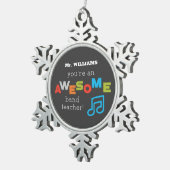 バンド先生鑑賞ミュージカル素晴らしノート スノーフレークピューターオーナメント (右)