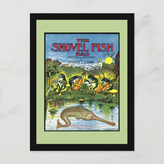 バンド内のカエル ポストカード (正面)