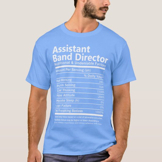 バンド副指揮者向け栄養補助食品 Tシャツ (正面)