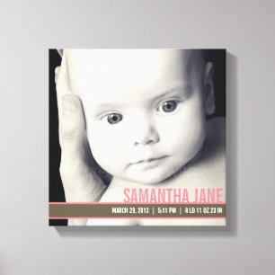 バンド大切子供部屋キャンバスアート – ピンク キャンバスプリント