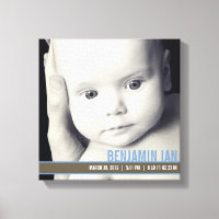 バンド大切子供部屋キャンバスアート – 青