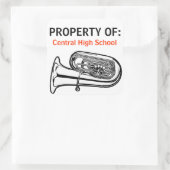 バンド楽器ケースのステッカーのプロパティ スクエアシール (バッグ)