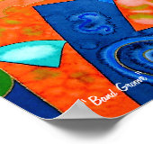 「バンド溝」絵画オリジナルby R.A.Brown© ポスター (角)