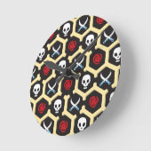 バンド編集テーマパターン ラウンド壁時計 (傾斜)