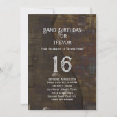 バンド練習の誕生日ギタリスト 招待状 (正面)