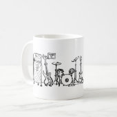 バンド練習 コーヒーマグカップ (正面左)