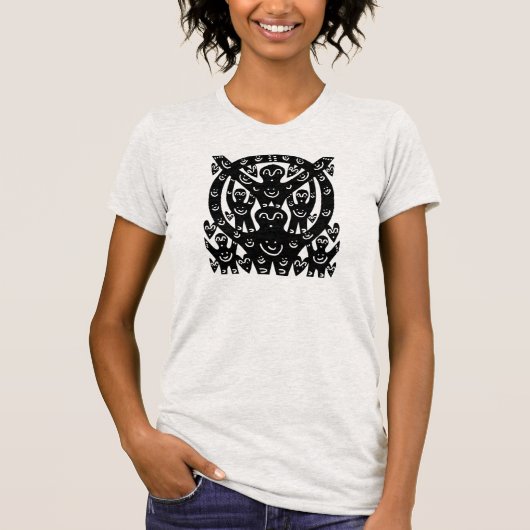 バンド虹の幸福の子ネコのYes Tシャツ (正面)