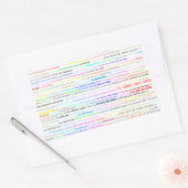 バンドII矩形ステッカー文字デザインを持っている 長方形シール (封筒)