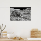 バンナックモンタナ幽霊タウンの放棄されたワゴン ポスター (キッチン)