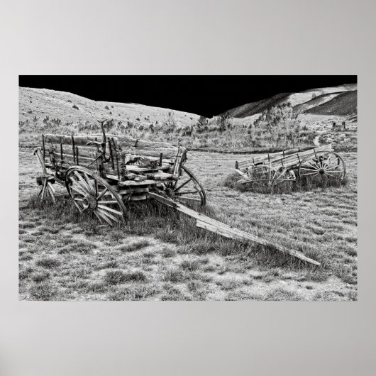 バンナックモンタナ幽霊タウンの放棄されたワゴン ポスター (正面)