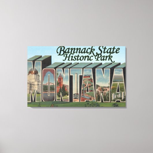 バンナック州パーク,モンタナ キャンバスプリント (正面)