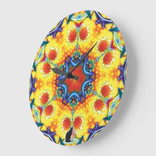 バンナプディン万華鏡のように千変万化するパターン ラージ壁時計 (傾斜)