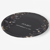 バンナーズボウズサテンリボンカットブライダルシャワー ペーパープレート (アングル)