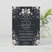 バンナーズボウズサテンリボンカットブライダルシャワー 招待状 (スタンド正面)