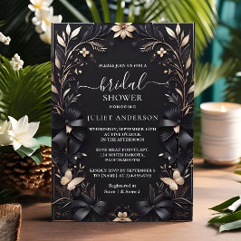 バンナーズボウズサテンリボンカットブライダルシャワー 招待状